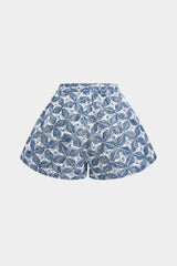 "Denim Drawstring Shorts"