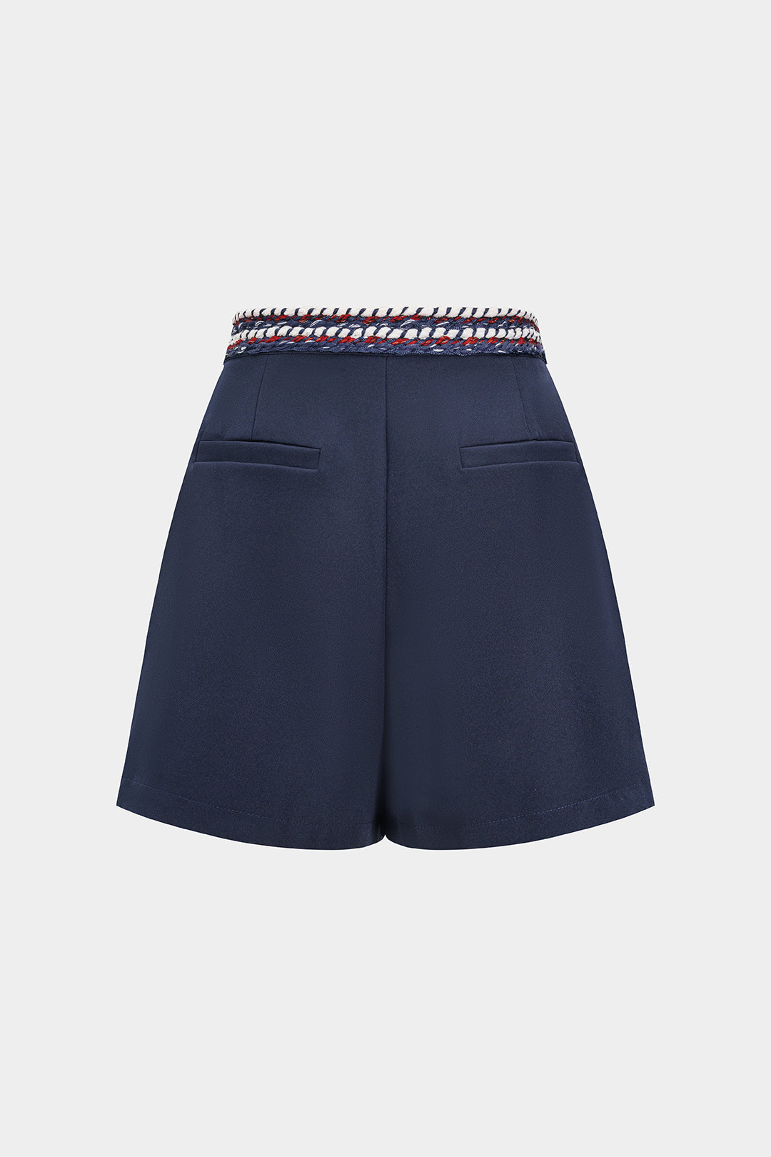 "Contrast Trim Wide Leg Shorts"