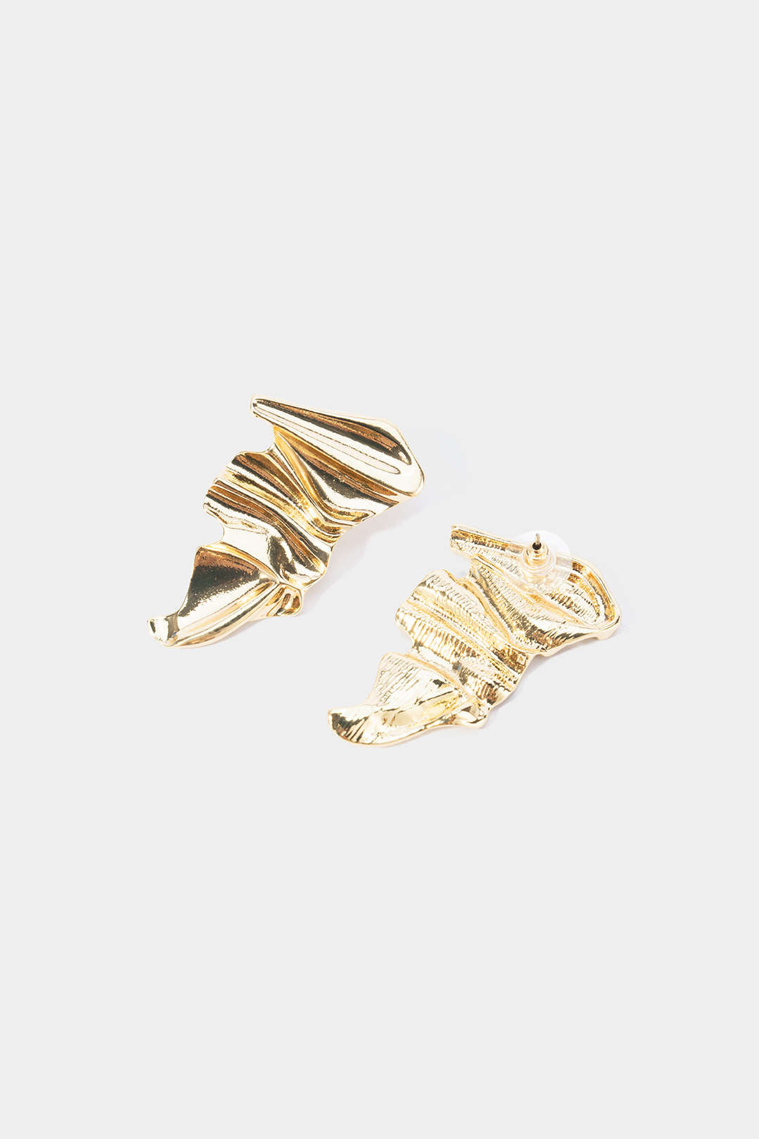"Alloy Irregular Pleated Earrings"