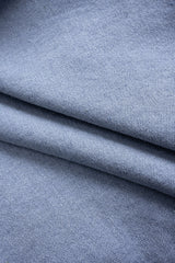 "Denim Lapel Zipper Outerwear"