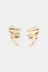 "Alloy Irregular Pleated Earrings"