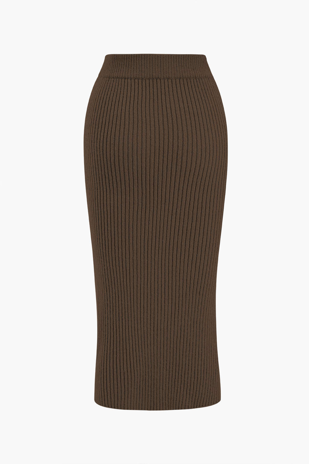 "Crossed Sweater Asymmetrical Midi Skirt"
