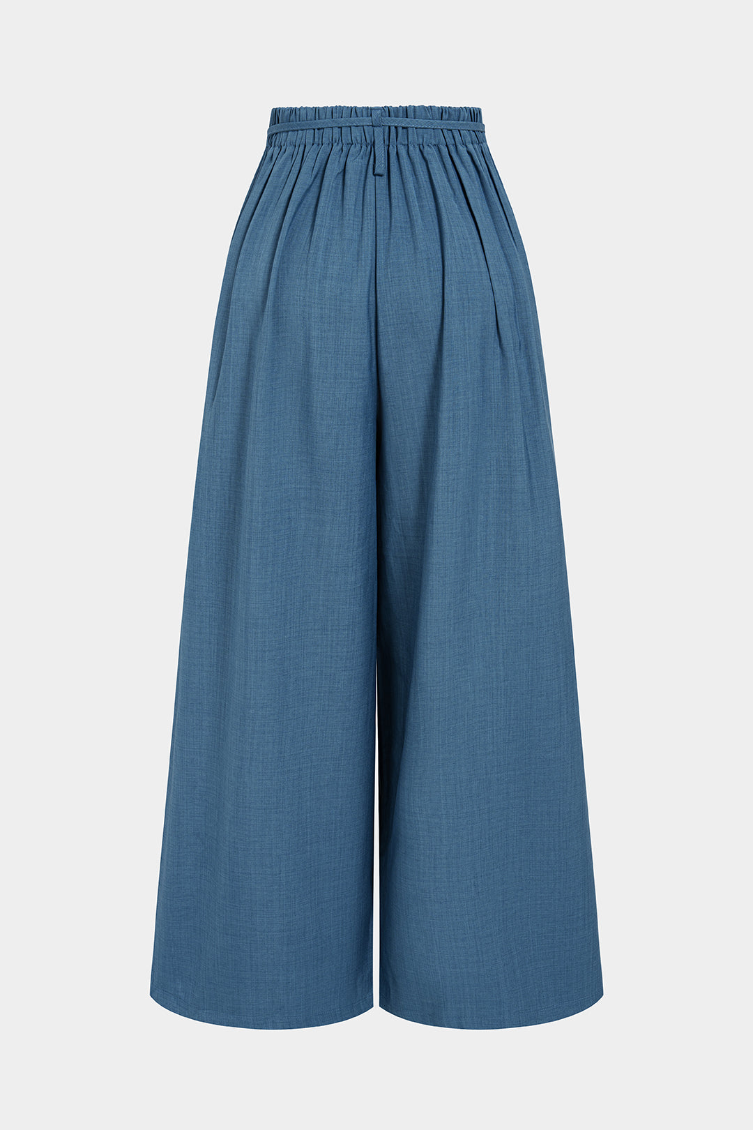 "3D Flower Tie-Up High Waist Wide Leg Pants"