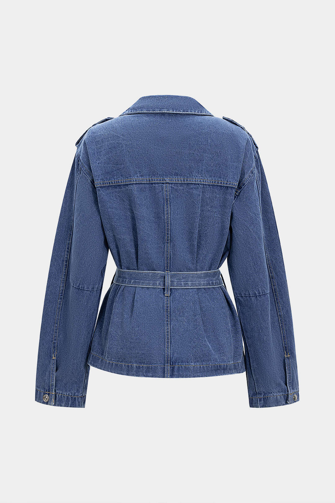 "Denim Belted Outerwear"