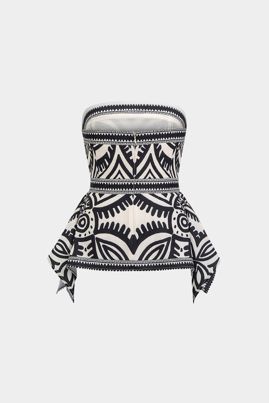 "Contrast Tribal Print Tube Top"