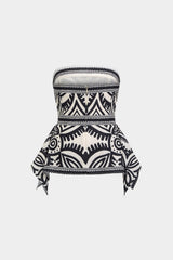 "Contrast Tribal Print Tube Top"