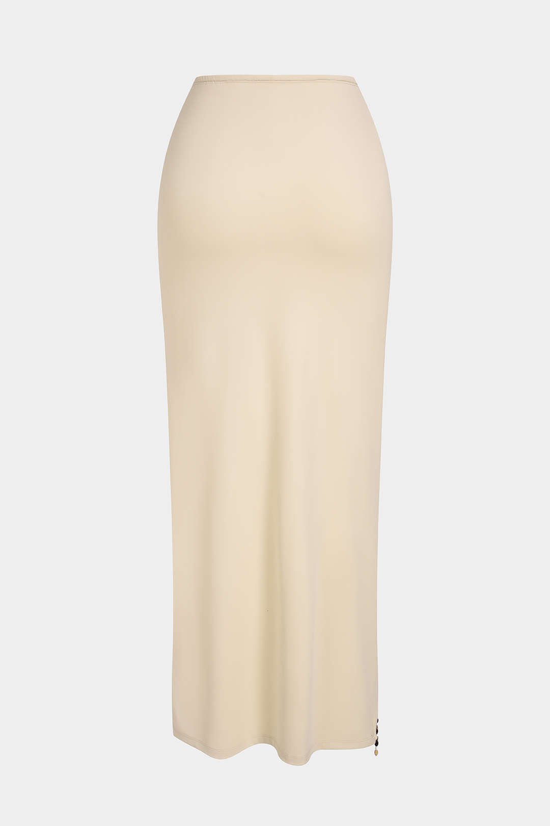 "Beaded Asymmetrical Ruched Skirt"