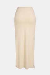 "Beaded Asymmetrical Ruched Skirt"