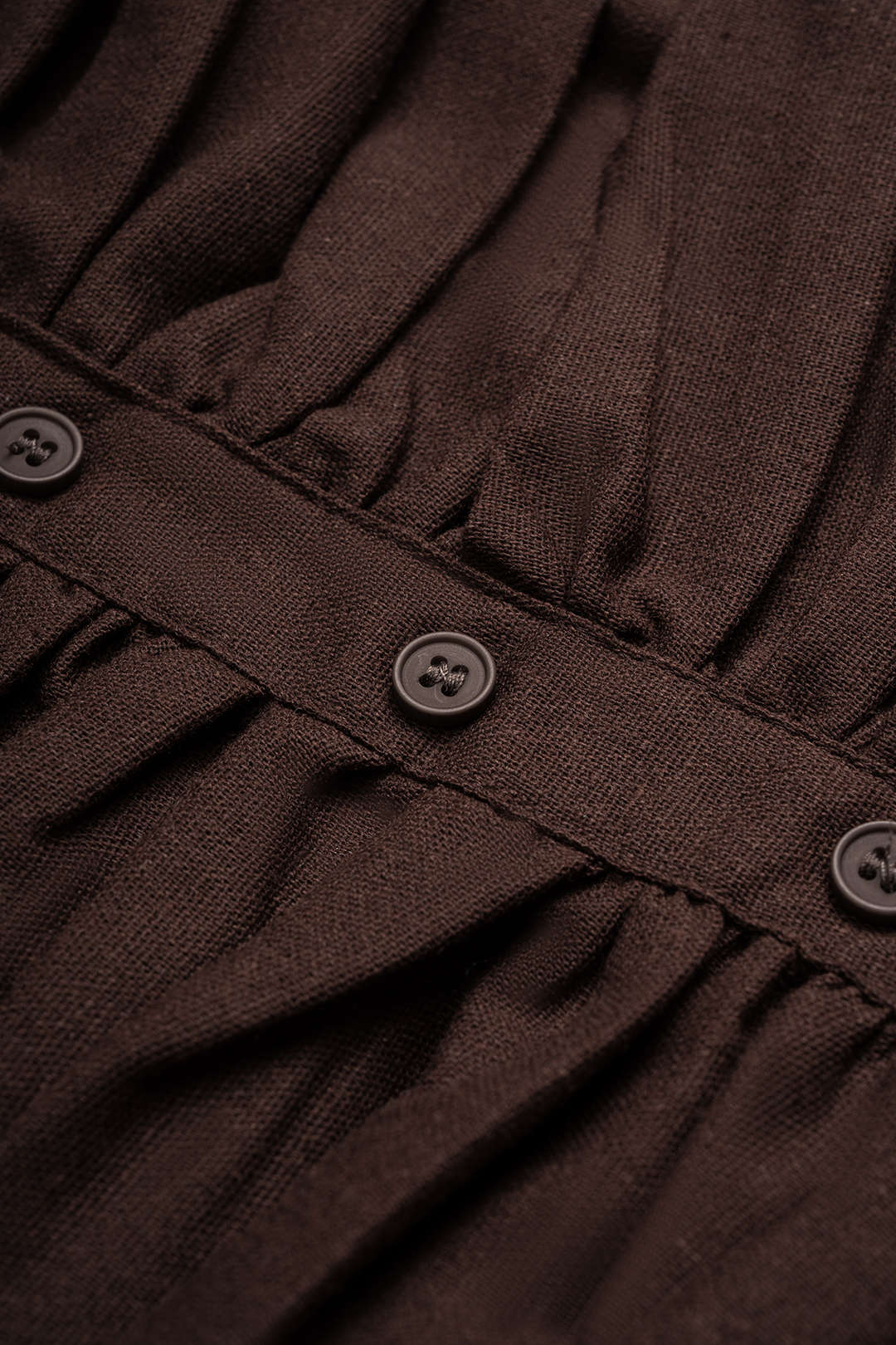 "Button Ruched Tube Top"