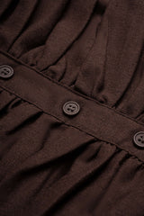 "Button Ruched Tube Top"