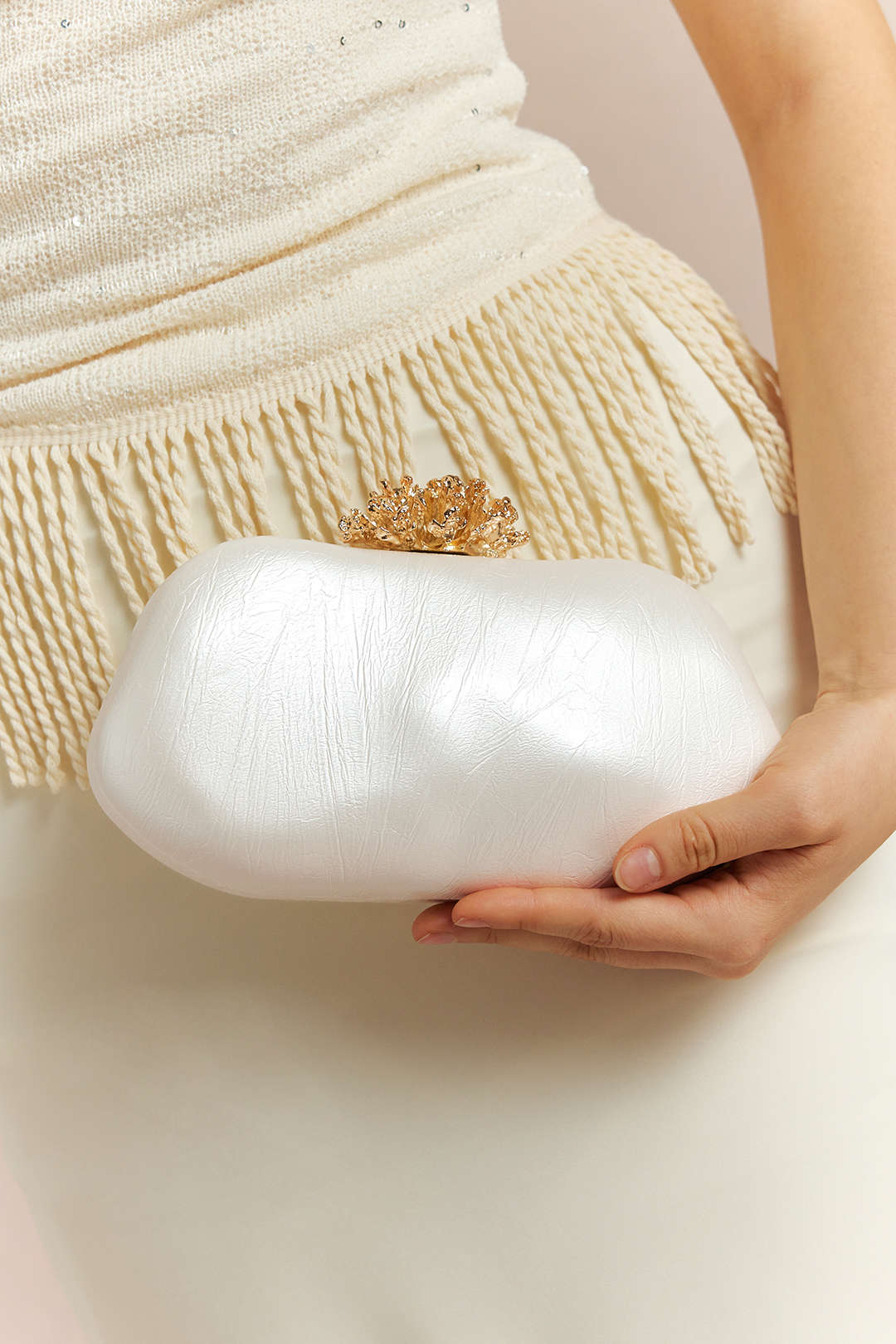 "Alloy Irregular Clutch Bag"