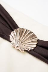 "Contrast Metallic Bikini Set"