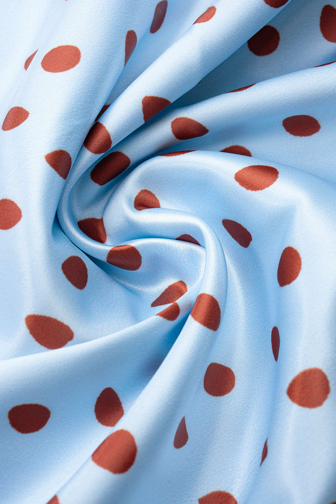 "Contrast Polka Dots Print Satin Strapless Sleeveless Mini Dress"
