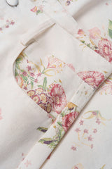 "Denim Floral Print High Waist Straight Leg Jeans"