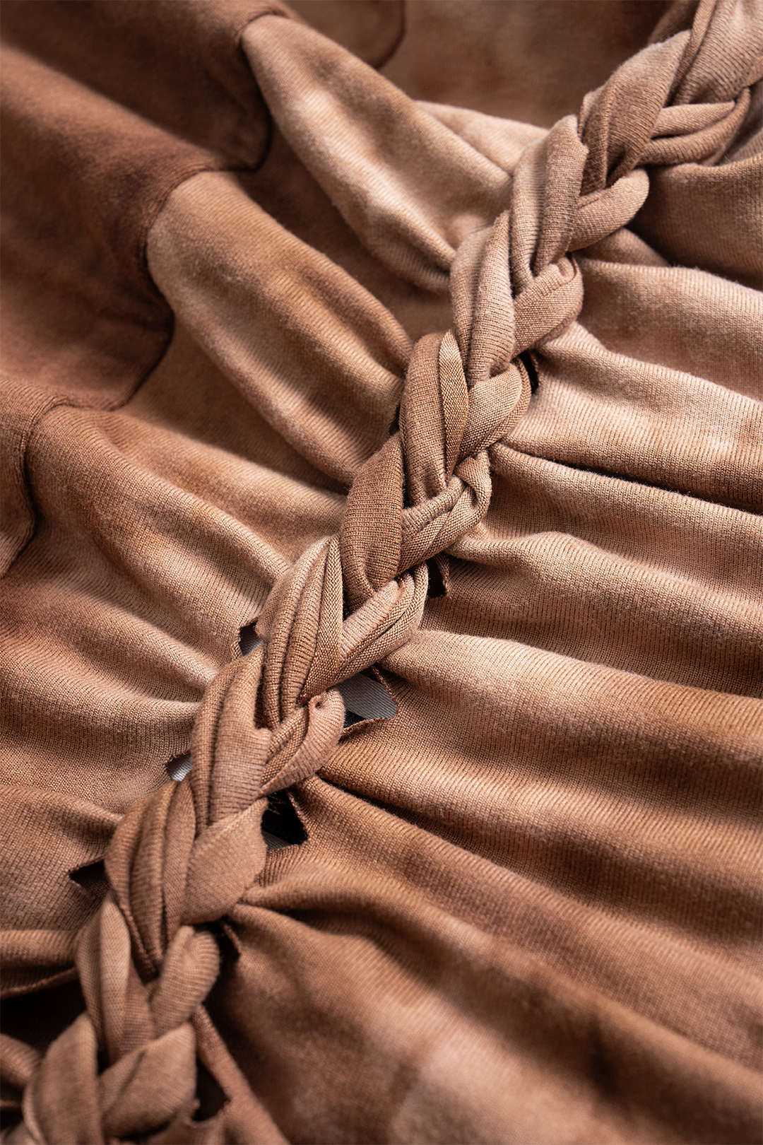 "Cut Out Detail Ruched Backless Sleeveless Midi Dress"