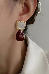 "Asymmetrical Square Earrings"