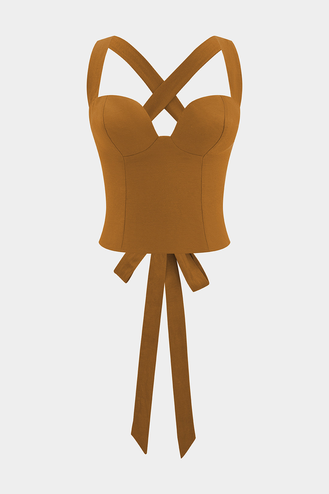 "Bustier Backless Tie-Up Cami Top"