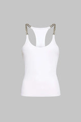 "Chain Decor Sleeveless Tank Top"
