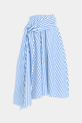 "Contrast Stripe Tie Skirt"