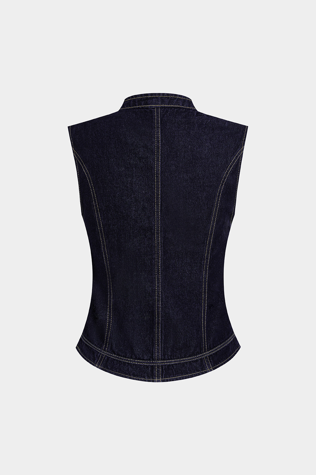 "Denim Button Tank Top"