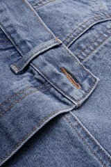 "Denim Asymmetrical Skirt"