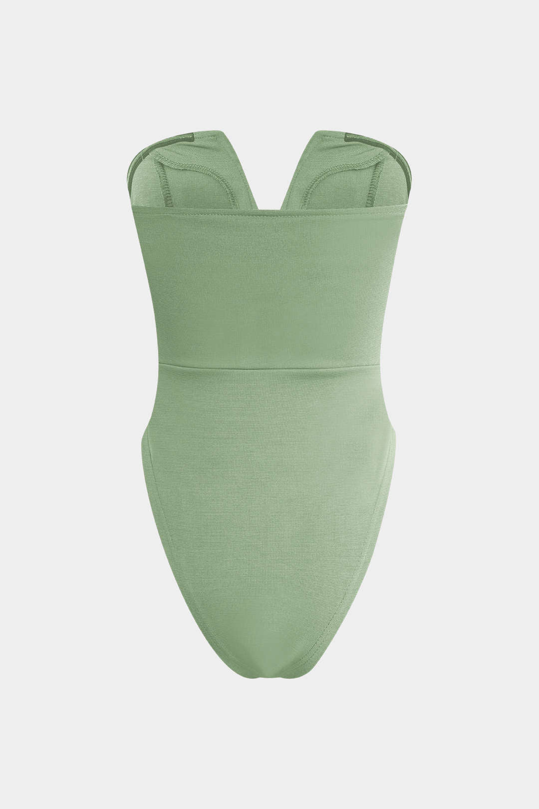 "Basic V-neck Strapless Bodysuit"