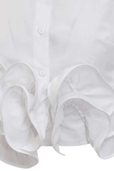 "Button Ruffle Ruched Tank Top"
